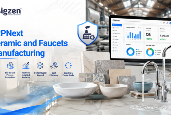 ERPNext dashboard for ceramic and faucets manufacturing operations