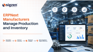 ERPNext manufacturing dashboard for production, inventory, and reports