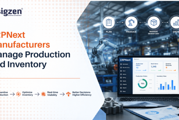 ERPNext manufacturing dashboard for production, inventory, and reports