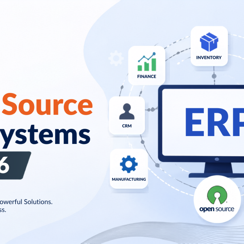 Top 7 Open Source ERP Systems in 2026, with ERP modules for finance, inventory, HR, CRM, and manufacturing